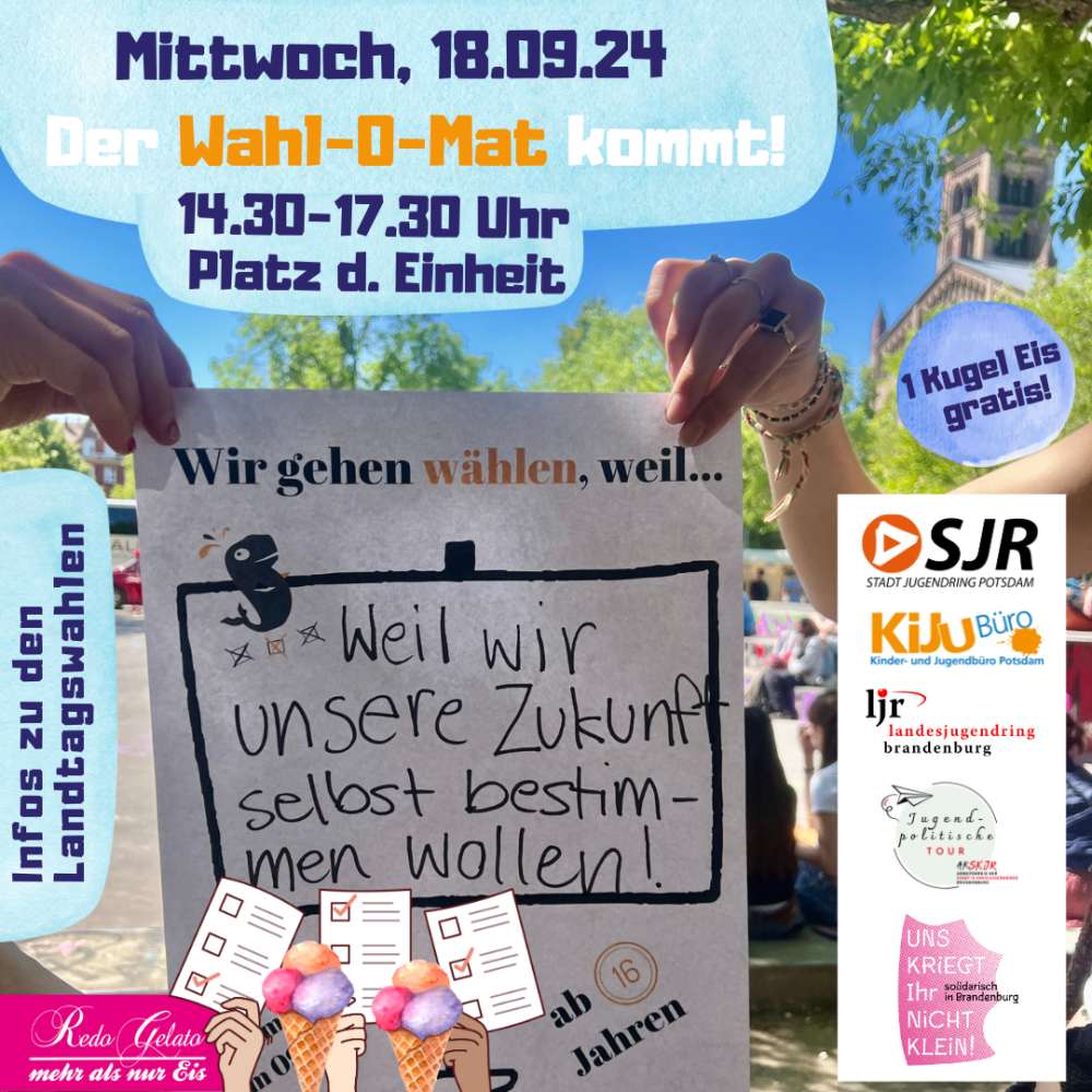 „Wahl-O-Mat“ und weitere Mit-Mach-Aktionen zur Landtagswahl Brandenburg 2024 – Komm vorbei und mach mit!